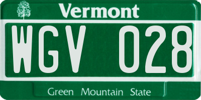 VT license plate WGV028
