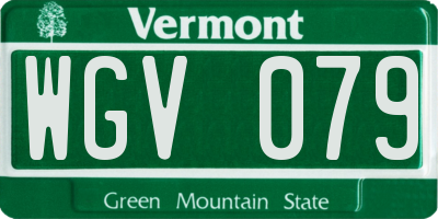 VT license plate WGV079