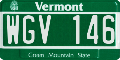 VT license plate WGV146