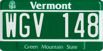 VT license plate WGV148
