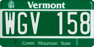 VT license plate WGV158