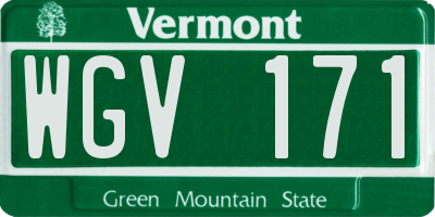 VT license plate WGV171
