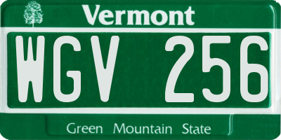 VT license plate WGV256