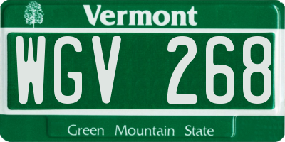 VT license plate WGV268