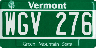 VT license plate WGV276