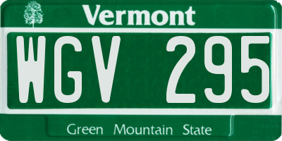 VT license plate WGV295
