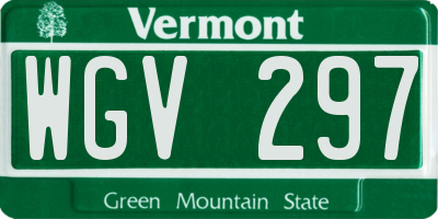VT license plate WGV297