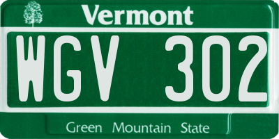 VT license plate WGV302
