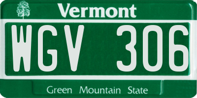 VT license plate WGV306