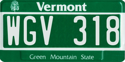 VT license plate WGV318