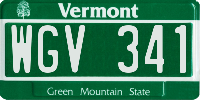 VT license plate WGV341