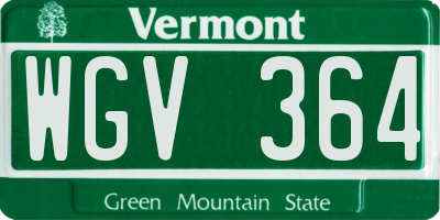 VT license plate WGV364