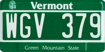 VT license plate WGV379