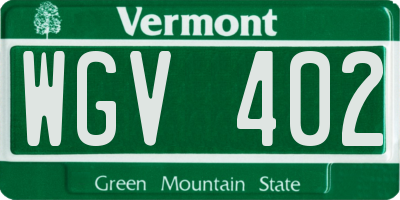 VT license plate WGV402