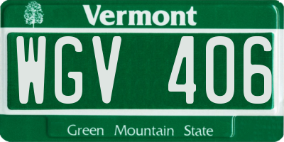 VT license plate WGV406