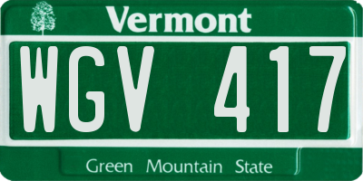 VT license plate WGV417
