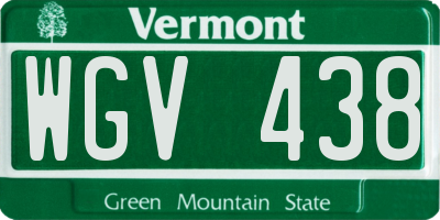 VT license plate WGV438