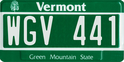 VT license plate WGV441