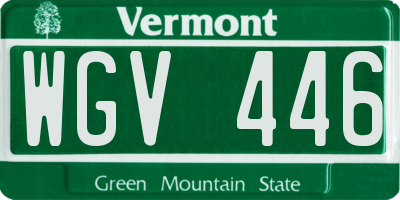 VT license plate WGV446