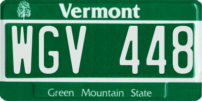 VT license plate WGV448