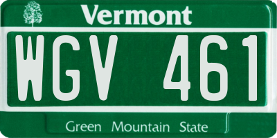 VT license plate WGV461