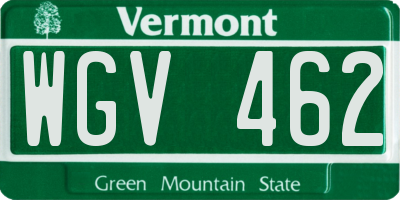 VT license plate WGV462