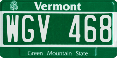 VT license plate WGV468