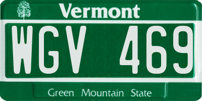 VT license plate WGV469
