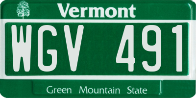 VT license plate WGV491