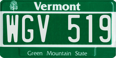 VT license plate WGV519