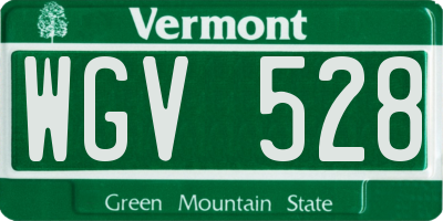 VT license plate WGV528