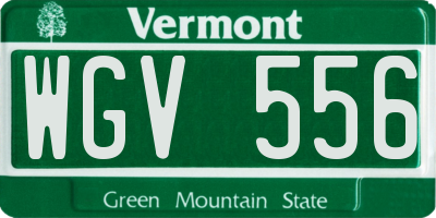 VT license plate WGV556