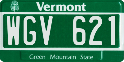 VT license plate WGV621