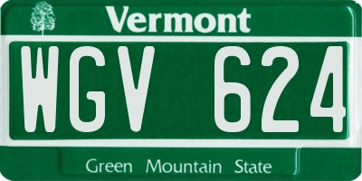 VT license plate WGV624