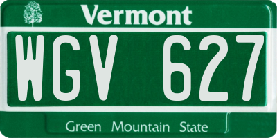VT license plate WGV627