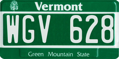 VT license plate WGV628