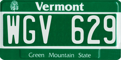 VT license plate WGV629