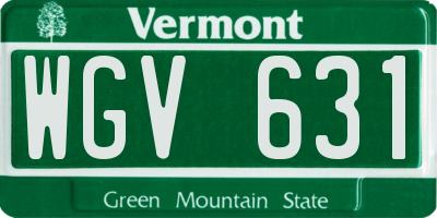 VT license plate WGV631