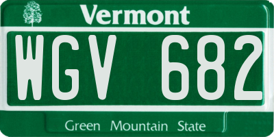 VT license plate WGV682