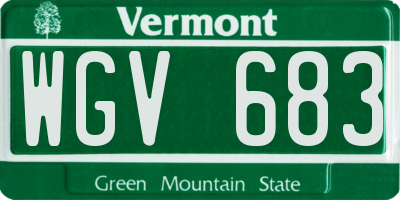 VT license plate WGV683