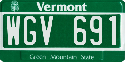 VT license plate WGV691