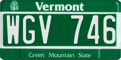 VT license plate WGV746