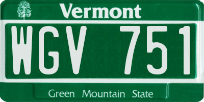 VT license plate WGV751
