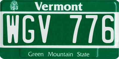 VT license plate WGV776