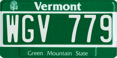 VT license plate WGV779