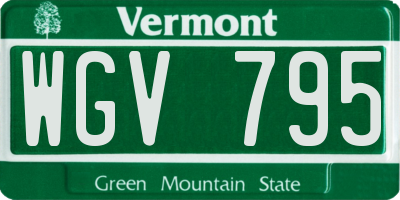 VT license plate WGV795