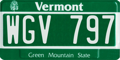 VT license plate WGV797