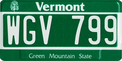 VT license plate WGV799
