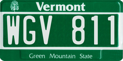 VT license plate WGV811