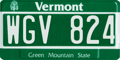 VT license plate WGV824